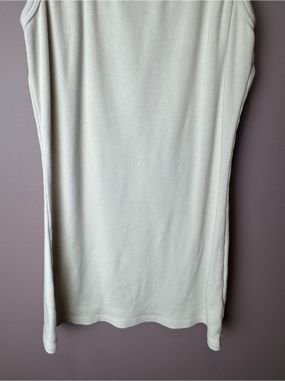 PJ Harlow Cream Ribbed Racerback Tank Top M - Picture 4 of 9